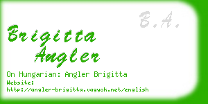 brigitta angler business card